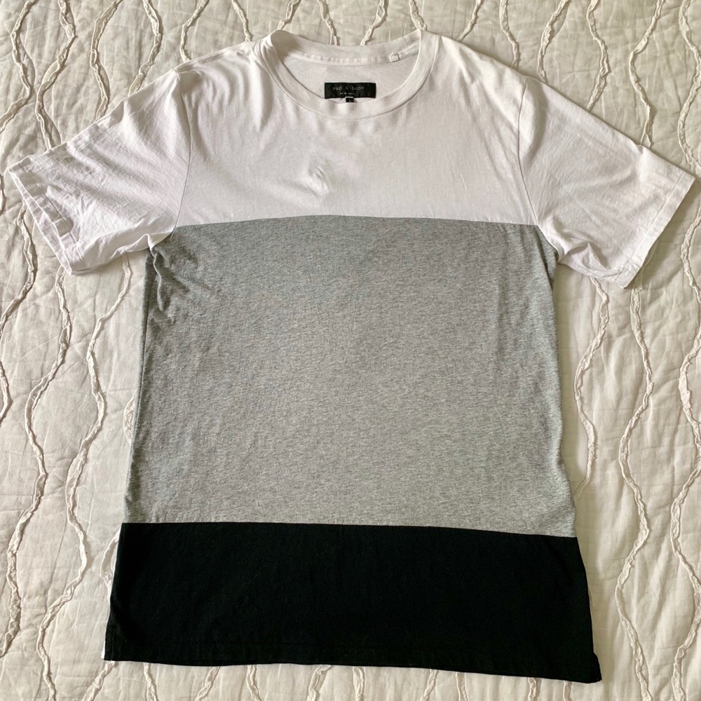 Rag & Bone - Men’s T-Shirt - L - White/Gray/Black